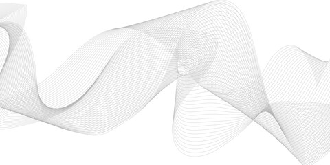 Wall Mural - abstract black lines wave curve motion on white background. abstract background with lines vector.