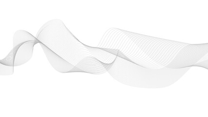 Wall Mural - abstract black lines wave curve motion on white background. abstract gray line with white background