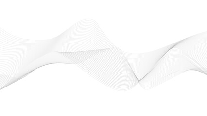 Wall Mural - abstract black lines wave curve motion on white background. abstract gray line with white background