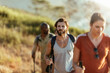 © Marko Geber - Young and diverse group of friends and hikers hiking together in the mountains of south africa