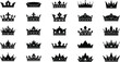 © shumix - Set of crowns silhouettes on white background