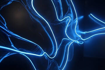 Canvas Print - Vibrant energy bursts radiate passionately through luminous abstract shapes, igniting awe.
