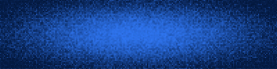 Digital tech seamless background, glowing pixel matrix for AI, coding, blockchain, fintech, cybersecurity BG, software, app UI, presentations, data backdrop. Vector illustration.