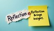 © Aifaa - Reflection Concept on Paper and Sticky Note for Personal Growth