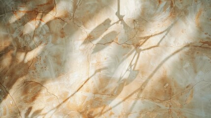 Wall Mural - An abstract blend of light and shadows creating intricate patterns on a textured surface, 