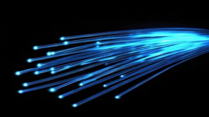 Wall Mural - vibrant light trails flowing through dark space creating a stunning visual effect of motion and ener