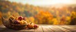 © Studio Nova - The cornucopia filled with vibrant autumn harvest on a rustic wooden table