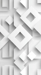 Modern white and light grey square overlapped pattern on background with shadow. white background. Minimal geometric white light background abstract design. Elegant white and grey.