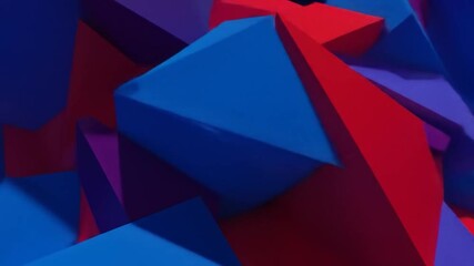 Wall Mural - Abstract Red Blue Purple Triangles Background