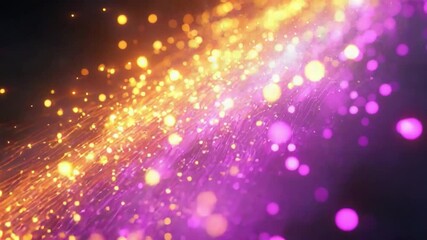 Wall Mural - vibrant colorful abstract background with bright lights and glowing particles in motion for creative