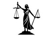 © MST Graphics - Lady justice statue law scales legal system silhouette vector illustration