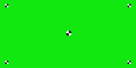 Chromakey green screen vertical phone frame vfx. Greenscreen cellphone video film screen template, overlay. Cinema display with grid.