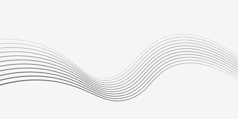 Wall Mural - abstract grey wave line background on white background.