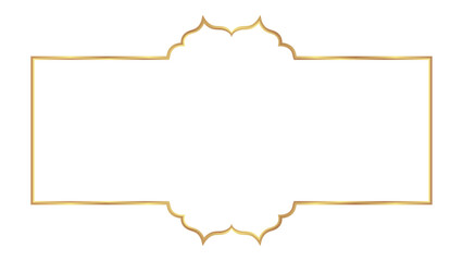 Wall Mural - Elegant golden frame with ornamental design, perfect for adding a touch of luxury