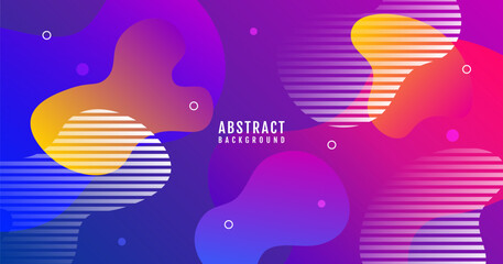 Wall Mural - colorful abstract background overlap layer on bright space with flowing waves effect decoration. mod