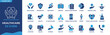 © RiskiAyu - Healthcare icon set. Containing treatment, prevention, medical, health, diagnosis, report, illness, injury and more.  Simple Flat vector icons collection.