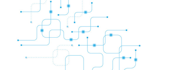 Abstract futuristic technology background. Technology background with crossed lines and dots.