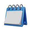 © SIAM - 3D rendering of a blank blue desktop calendar.  Perfect for scheduling, planning, and organization concepts.