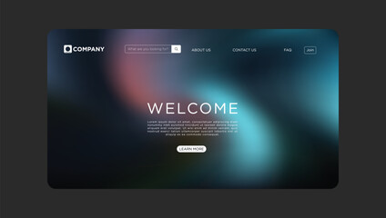 Modern website design with welcome message and search bar for business landing page appeal