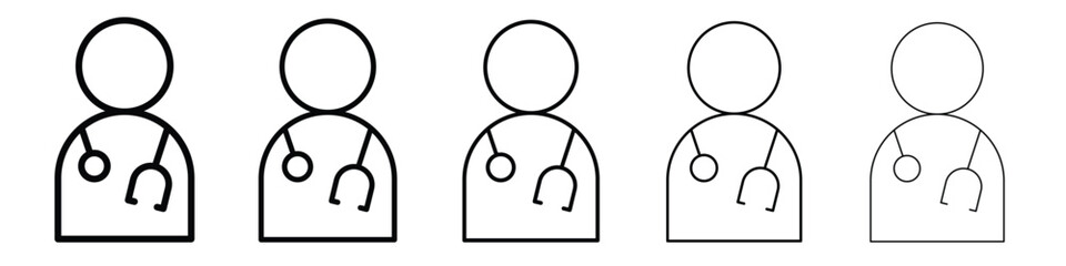 Doctor icon. Thin line icons collection for web ui.