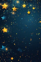 Wall Mural - dark blue starry christmas background