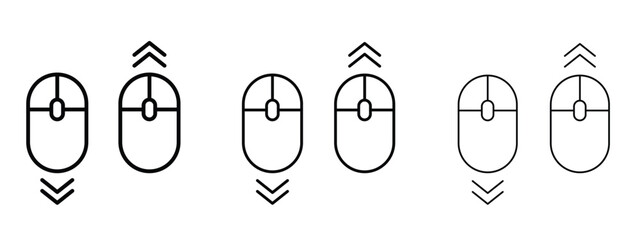 Scroll down up icon linear style sign for mobile concept and web design.