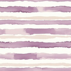Wall Mural - Elegant Hand-Painted Seamless Pattern in Soft Purple and White