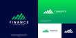 © dhulpikir - financial growth logo with mountain symbol, digital economy analysis, vector graphic design.