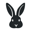 © Mister - Simple black silhouette of a bunny head with upright ears
