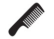 © Adobe design - hair comb logo silhouette vector, comb logo icon vector design, hair brush vector logo silhouette illustration, black hair cutting comb logo vector silhouette on white background