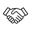 © SFDC. - Handshake Icon for Business Partnership and Agreement