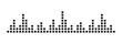 © create - Sound wave equalizer. Vertical lines arranged to resemble a sound wave visualization graph