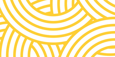 Wall Mural - seamless yellow circular line pattern on white background