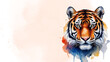 © rena - Tiger head art with copy space area