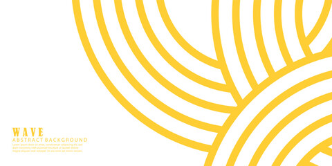 Wall Mural - abstract overlapping yellow circular lines creating a seamless pattern on a white background.