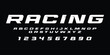 © Hasan - Racing Speed Alphabet Font Vector Bold Sport Typography Letters Download it in high resolution format and print in any size