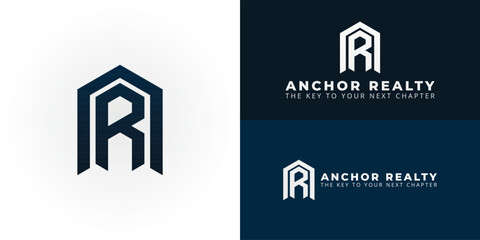 Wall Mural - a contemporary letter ar logo for real estate and property management that features a stylized house