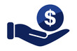 © Md - Hand holding a golden dollar symbol, representing finance, wealth, and American banking