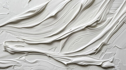 Wall Mural - textured surface featuring swirled patterns of white plaster, creating smooth and artistic appearanc