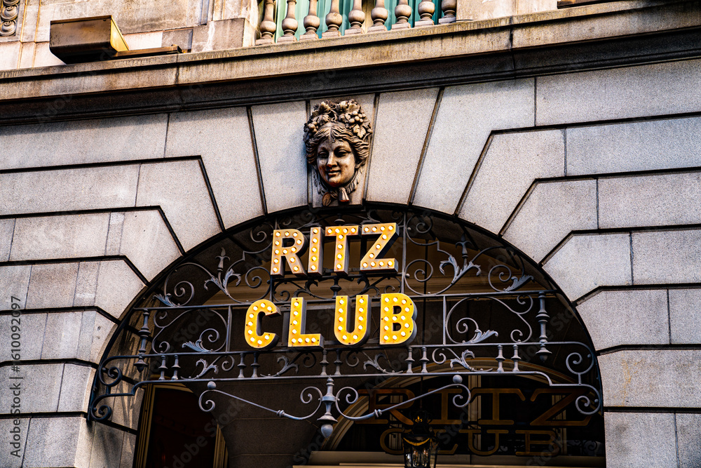 Name Ridz Ritz London Hotel Name Sign, Ritz Club Logo, Piccadilly, Mayfair ...
