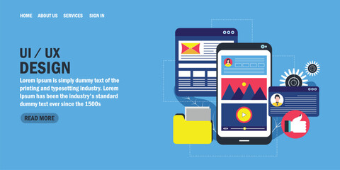 Ui ux design app interface website design