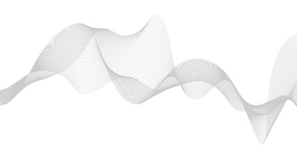 Wall Mural - abstract black lines wave curve motion on white background. abstract gray line with white background