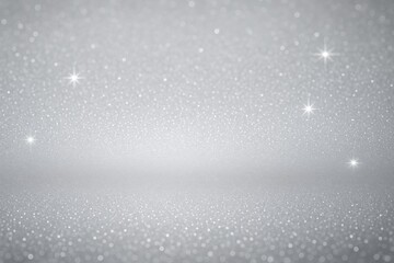 Wall Mural - sparkling silver glitter background with soft light and bokeh effect for festive design, branding, p