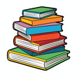 © MDSIAM - Stack of Books Colored Hand Drawn Illustration