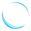 © imak - Glowing blue curved brush stroke ring with transparent background