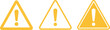© Graphic asset - Warning attention icons.Attention caution sign warning symbol icon set danger Exclamation mark signs.Warning icons.Caution alarm sign set.