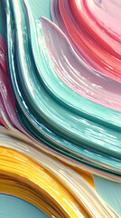 Wall Mural - artistic brushstrokes: a vibrant and textured abstract composition. bold colorful brushstrokes, show