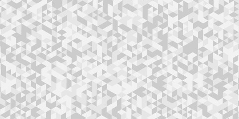 Wall Mural - geometric seamless white, gray cube square low polygon texture wallpaper. abstract surface creative 