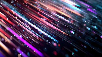 Wall Mural - abstract light trails: dynamic streaks of radiant light dance across a dark backdrop, creating an im
