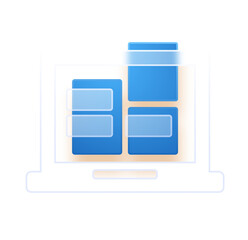modern laptop screen showing clean user interface design elements